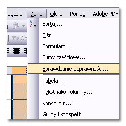 Sprawdzenie poprawności danych w Excelu