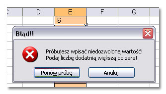 Sprawdzenie poprawności danych w Excelu