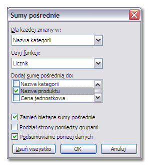 Sumy częściowe