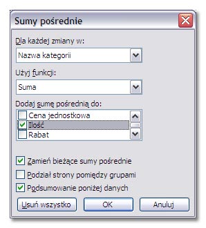 Sumy częściowe