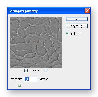Wyostrzanie zdjęć filtrem górnoprzepustowym