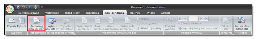 Korespondencja seryjna - word 2007