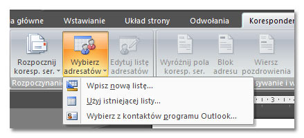 Korespondencja seryjna - word 2007