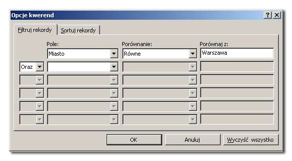 Korespondencja seryjna - word 2000