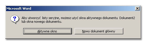 Korespondencja seryjna - word 2000